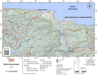 Rando Québec SNQ | Carte Gaspésie 96 digital map