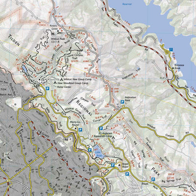 Redwood Hikes Press Berkeley Hills and Carquinez Strait digital map