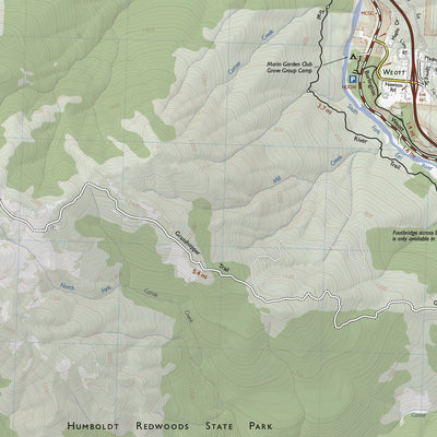 Redwood Hikes Press Humboldt Redwoods State Park digital map
