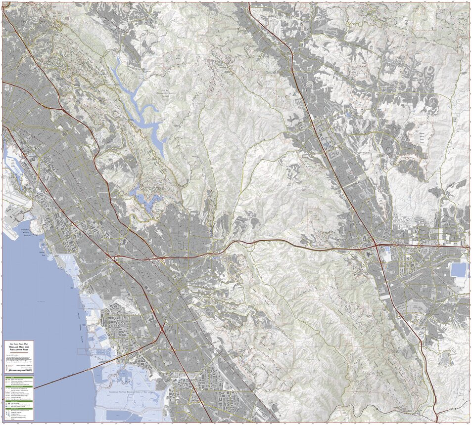 Oakland Hills and Pleasanton Ridge Map by Redwood Hikes Press | Avenza Maps