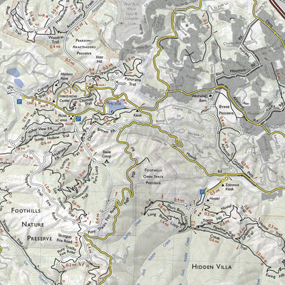 Redwood Hikes Press Skyline Ridge digital map