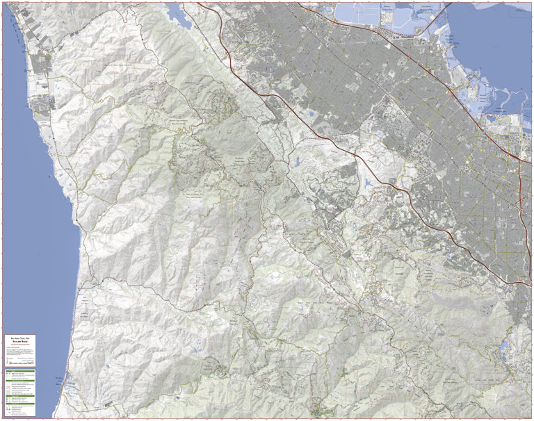 2d Ridge Map Skyline Ridge Map by Redwood Hikes Press | Avenza Maps
