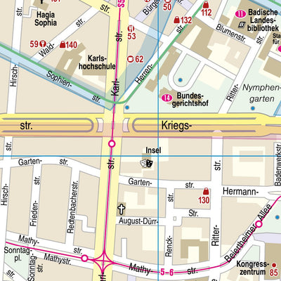 Reise Know-How Verlag Peter Rump GmbH Citymap Karlsruhe 2017 digital map