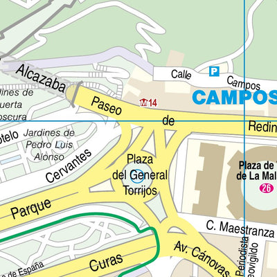 Reise Know-How Verlag Peter Rump GmbH Citymap Malaga 2024 digital map