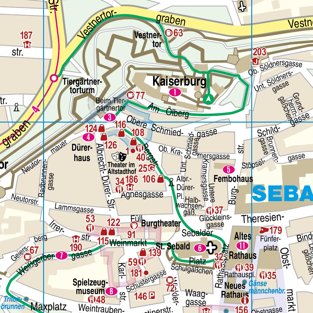 Citymap Nuremberg 2022 Map by Reise Know-How Verlag Peter Rump GmbH
