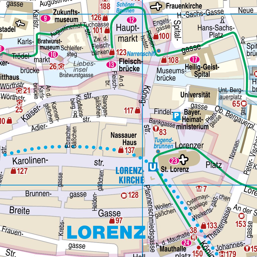 Nuremberg Roth Maps Citymap Nuremberg 2024 Map by Reise Know-How Verlag Peter Rump GmbH ...
