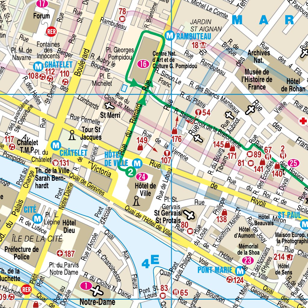 Citymap Paris 2025 Map by Reise - Reise Know How Verlag Peter Rump Gmbh Citymap Paris 2025 Map 1707253 Preview 2 