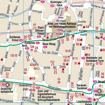 Reise Know-How Verlag Peter Rump GmbH Citymap Regensburg 2020 digital map