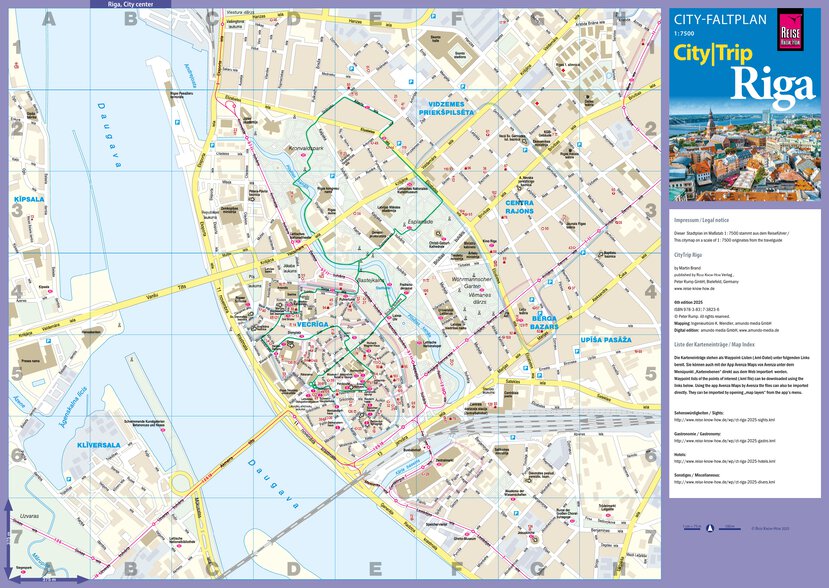 Citymap Riga 2025 Map by Reise Know-How Verlag Peter Rump GmbH | Avenza ...