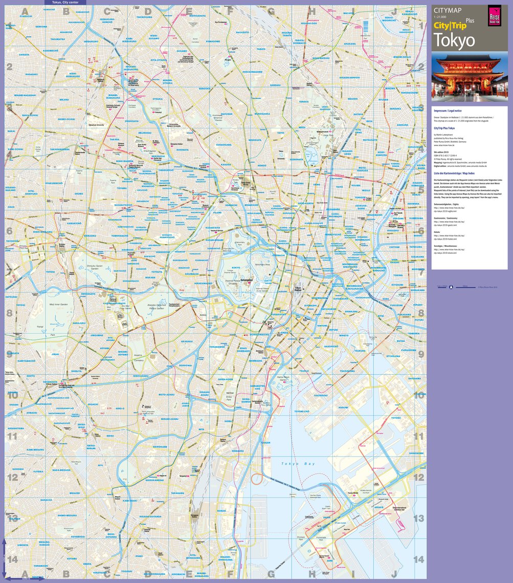 Citymap Tokyo 2019 (PLUS) Map by Reise Know-How Verlag Peter Rump GmbH ...