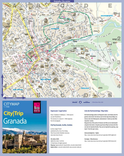 Reise Know-How Verlag Peter Rump GmbH Citymap3 Granada 2020 digital map
