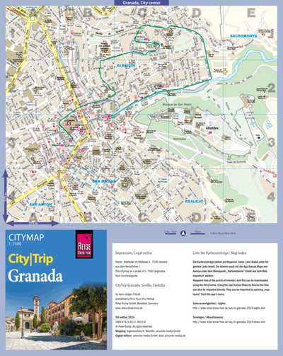 Reise Know-How Verlag Peter Rump GmbH Citymap3 Granada 2024 digital map