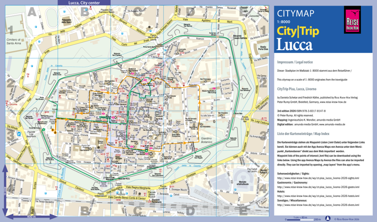 Citymap3 Lucca 2026 Map by Reise Know-How Verlag Peter Rump GmbH ...