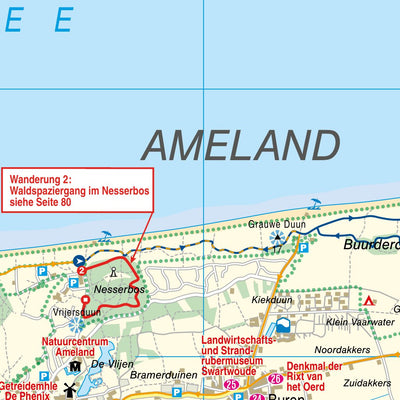 Reise Know-How Verlag Peter Rump GmbH Islandmap Ameland 2022 digital map