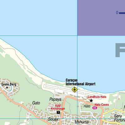 Reise Know-How Verlag Peter Rump GmbH Islandmap Curacao 2019 digital map