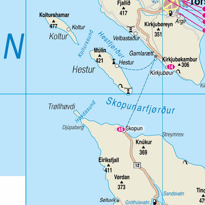 Reise Know-How Verlag Peter Rump GmbH Islandmap Faroe Islands 2019 digital map