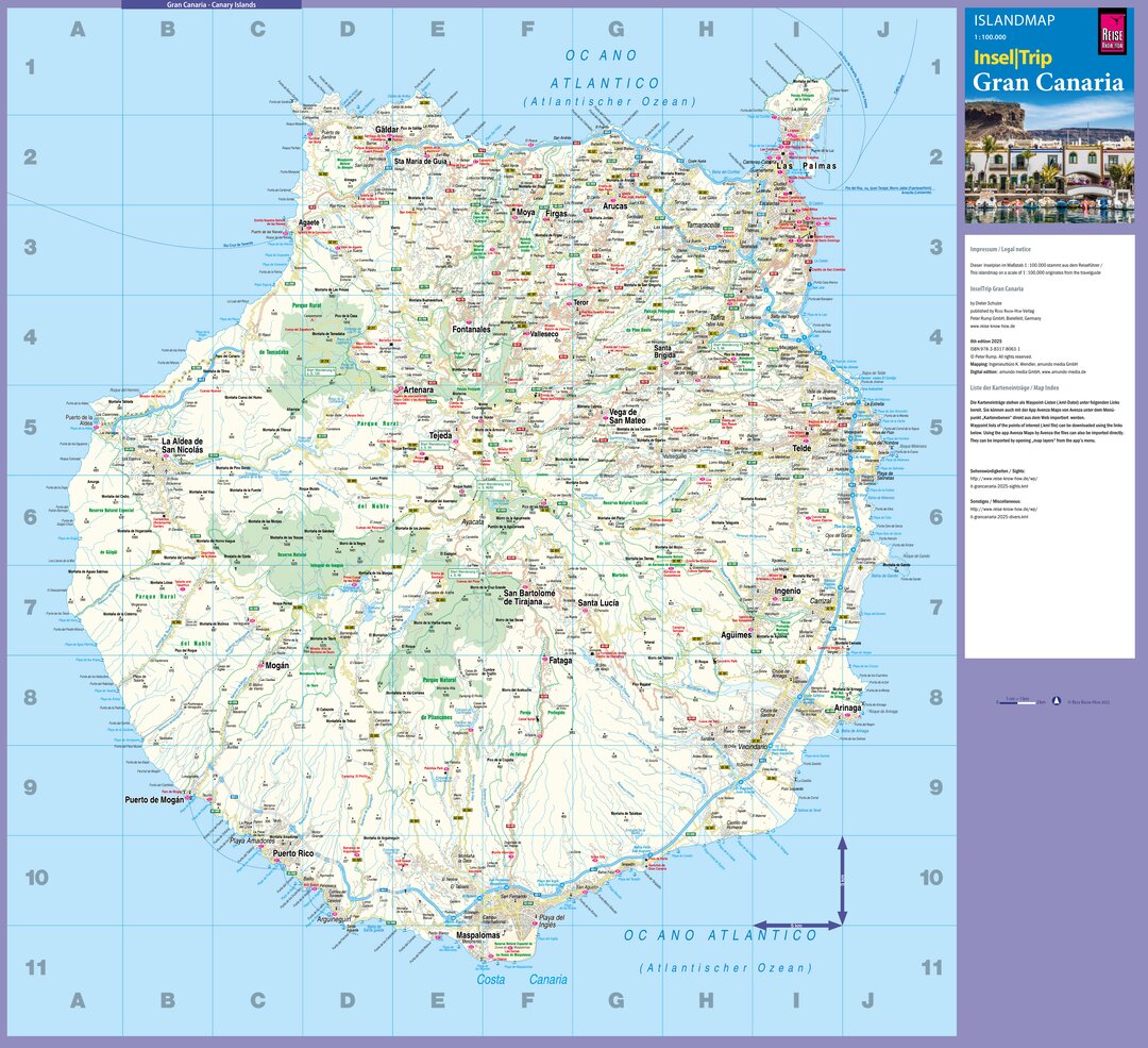Islandmap Gran Canaria 2025 Map - Reise Know How Verlag Peter Rump Gmbh Islandmap Grancanaria 2025 Map 1707258 Preview 0 