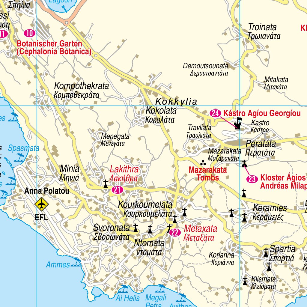 Islandmap Kefalonia 2024 Map by Reise Know-How Verlag Peter Rump GmbH ...