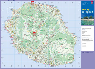 Reise Know-How Verlag Peter Rump GmbH Islandmap La Réunion 2019 digital map
