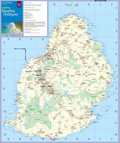 Reise Know-How Verlag Peter Rump GmbH Islandmap Mauritius 2023 digital map