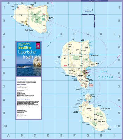 Reise Know-How Verlag Peter Rump GmbH Islandmap Salina, Lipari, Vulcano 2019 digital map