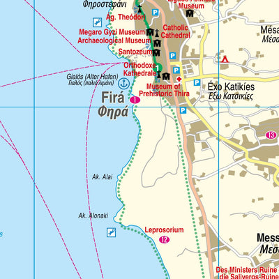 Reise Know-How Verlag Peter Rump GmbH Islandmap Santorini 2020 digital map
