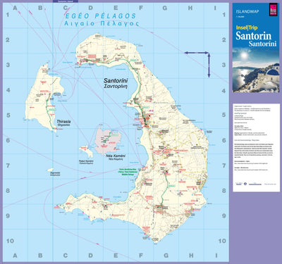 Reise Know-How Verlag Peter Rump GmbH Islandmap Santorini 2024 digital map