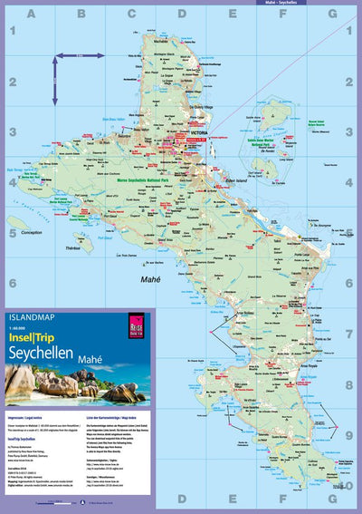 Reise Know-How Verlag Peter Rump GmbH Islandmap Seychelles - Mahé 2018 digital map