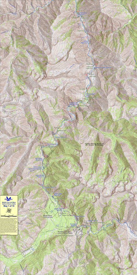 RiverMaps - Middle Fork & Main Salmon (Map 1) Preview 1