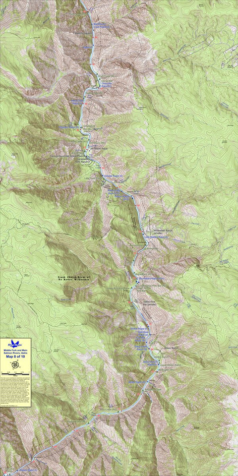 RiverMaps - Middle Fork & Main Salmon (Map 8) Preview 1