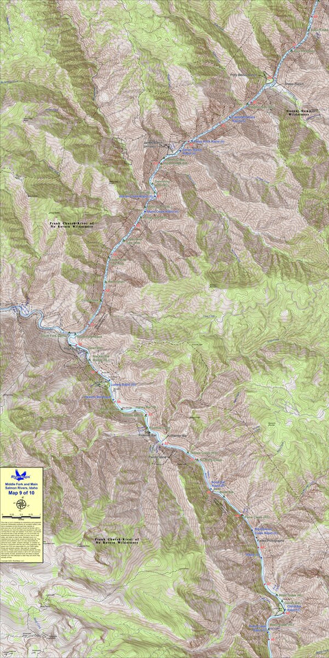 RiverMaps - Middle Fork & Main Salmon (Map 9) Preview 1