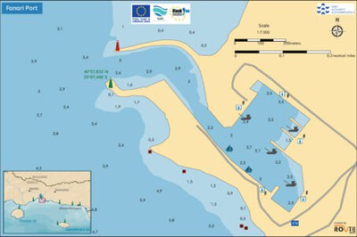 ROUTE maps Fanari Port, Greece | ROUTE maps digital map