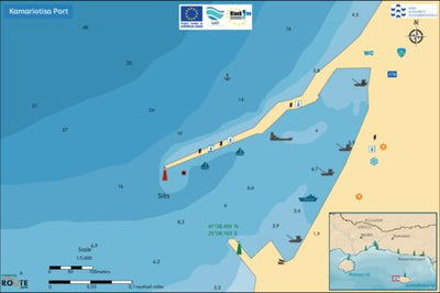 ROUTE maps Kamariotissa Port, Greece | ROUTE maps digital map