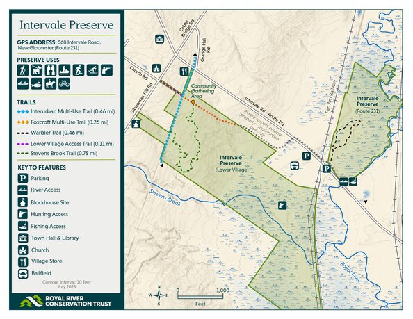 RRCT Intervale Preserve Kiosk Map 2025 by Royal River Conservation ...