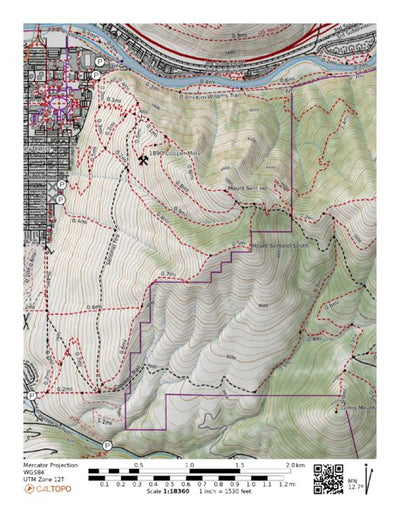 RRL Mount Sentinel 1890 Copper Mine digital map