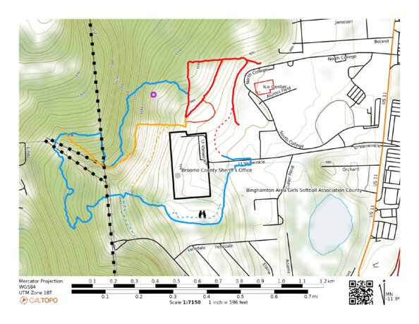 SUNY Broome Natural Area Map by RRL | Avenza Maps