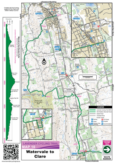 Lavender Cycling Trail Map 10 - Watervale to Clare Preview 1