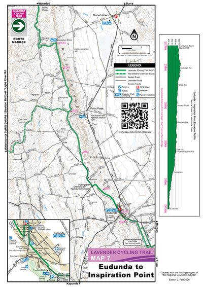 Lavender Cycling Trail Map 7 - Eudunda to Inspiration Point Preview 1