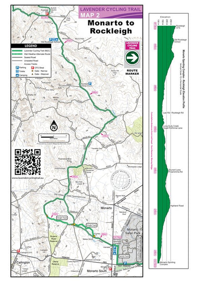 Lavender Cycling Trail Map 2 - Monarto to Rockleigh Preview 1