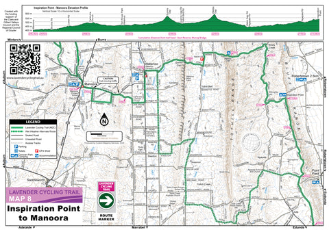 Lavender Cycling Trail Map 8 - Inspiration Point to Manoora Preview 1