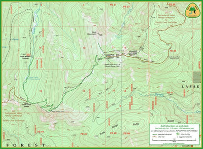 Sacramento Valley Hiking Conference Butt Mountain trail map digital map