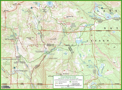 Sacramento Valley Hiking Conference Conard Meadows trail map digital map
