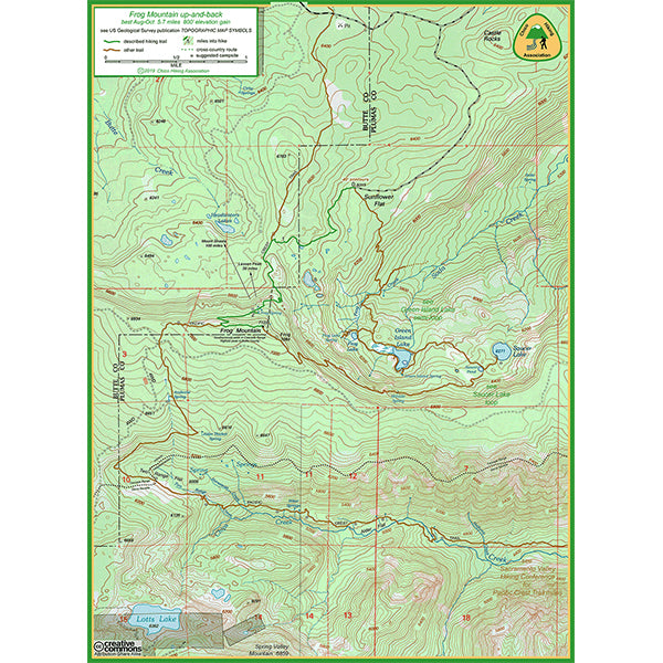 Frog Mtn topo Map by Sacramento Valley Hiking Conference | Avenza Maps