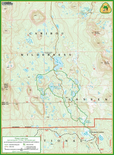 Sacramento Valley Hiking Conference Posey Lake trail map digital map