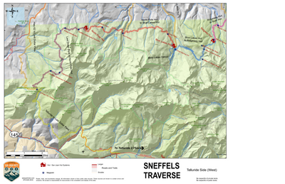 Sneffels Traverse West Side Map (Telluride) Preview 1