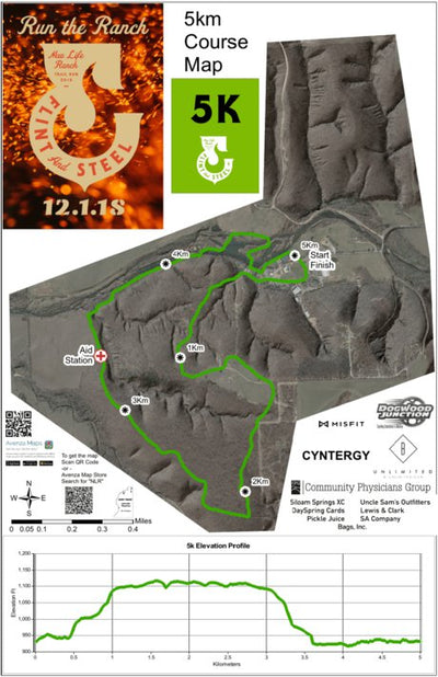 Sandy Tracks 5k New Life Ranch Trail Run digital map