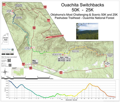Sandy Tracks Ouachita Switchbacks 25K-50K digital map