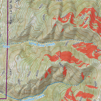 Sanpete County, Utah North Skyline Snowmobile Complex digital map
