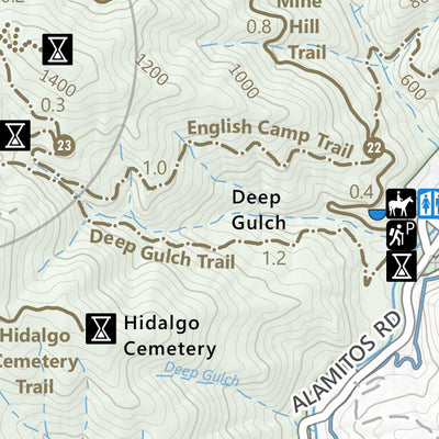 Santa Clara County Parks and Recreation Almaden Quicksilver County Park Guide Map digital map