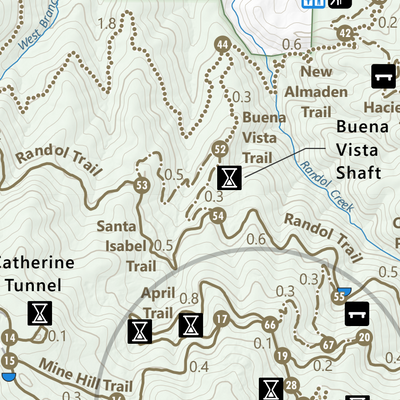 Almaden Quicksilver County Park Guide Map Preview 2